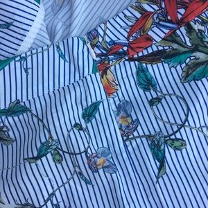 Nasty Gal // Wide Leg Floral Silk Pants (L)